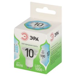 Лампочка светодиодная ЭРА GREEN LINE LED MR16-10W-840-GU10 GL GU10 10 Вт софит яркий белый свет