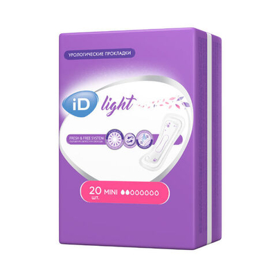 Прокладки урологические д/женщин iD Light 20шт.Mini