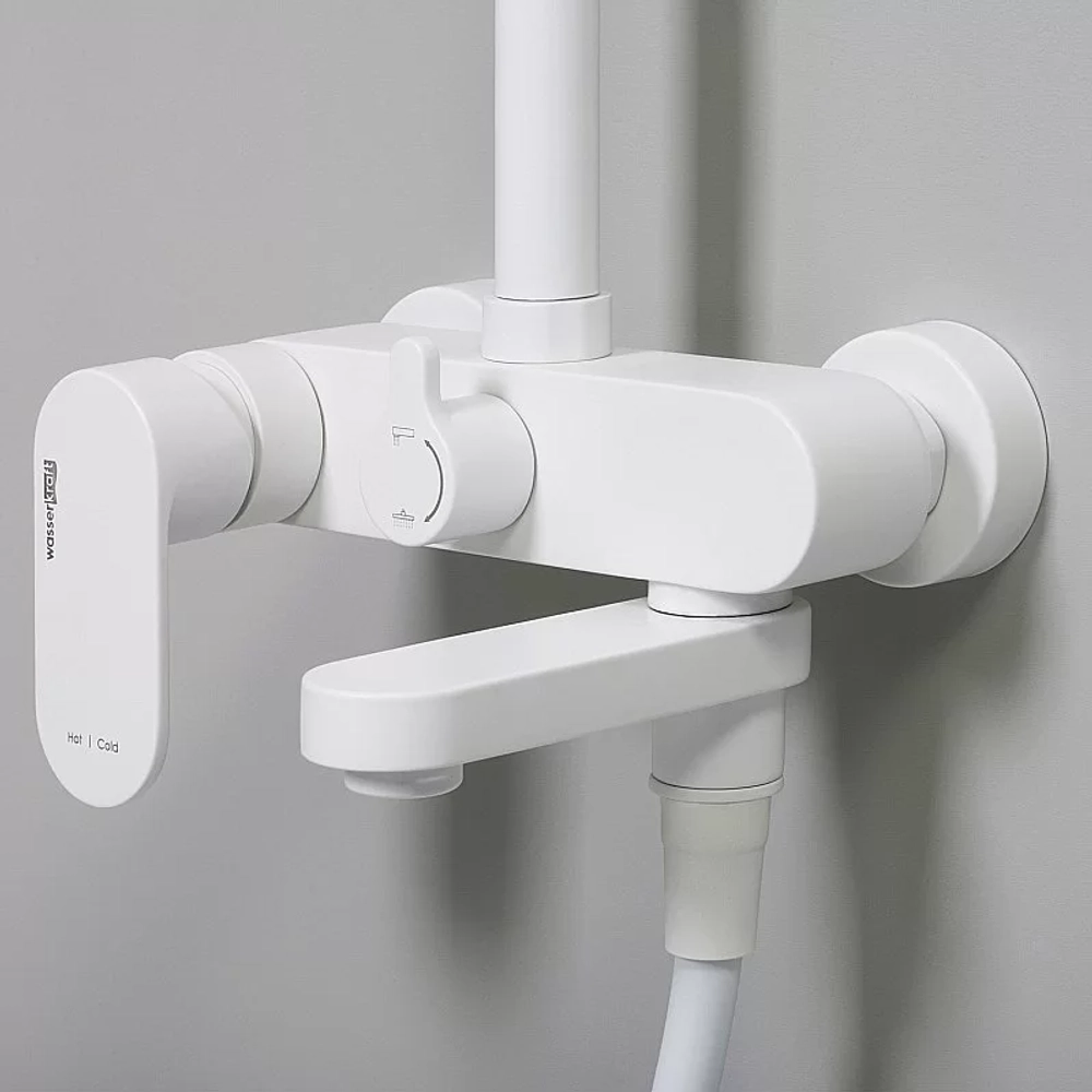Душевая система WasserKraft Mindel 8500 SET2630 белый Soft-touch
