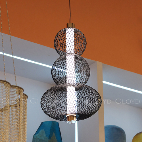 Подвесной светильник Cloyd SUPERNOVA-B P1 / выс. 40 см - черный/золото (арт.11485)