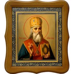 Симон Печерский, Владимирский, Суздальский, епископ, святитель. Икона на холсте.