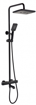 Душевая система с термостатом Grocenberg GB7005 Черный матовый