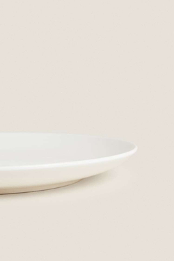 ZARA HOME ТОНКАЯ ФАРФОРОВАЯ ПЛОСКАЯ ТАРЕЛКА, БЕЛЫЙ