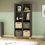 Органайзер для хранения вещей Тадео 30х30х26 с ручками, ящик, короб, контейнер, коробка для хранения вещей, игрушек для шкафа, стеллажа в прихожую и гостиную, деревянный без крышки