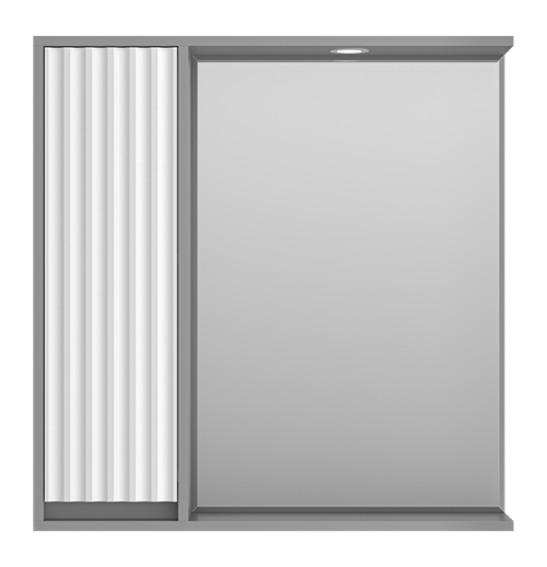 Зеркальный шкаф Brevita Balaton 80 левый (белый, серый)