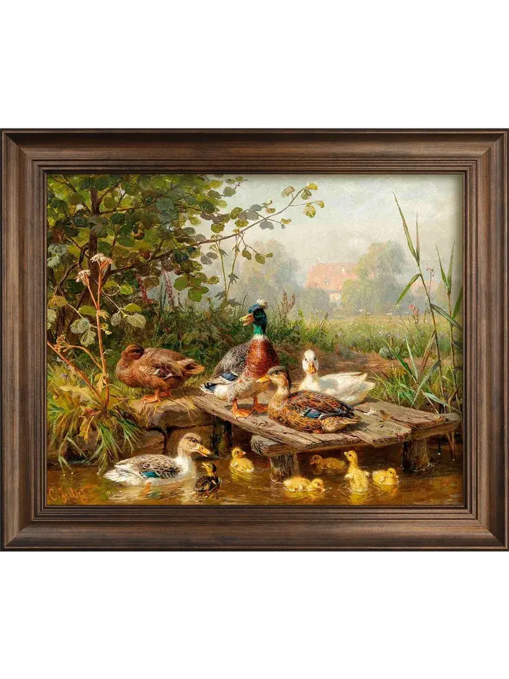 Картина интерьерная на холсте в раме 29*35 см