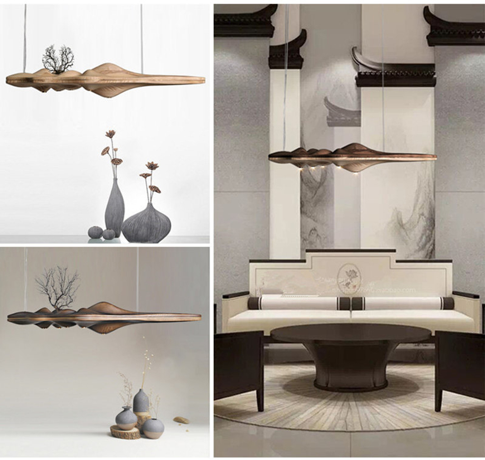 Pendant design lamp UFO  L120 (lightе Wood)