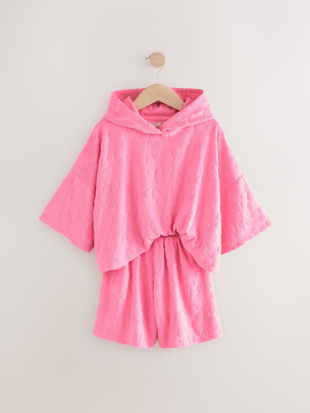 Толстовка с капюшоном и шорты в комплекте для девочки Next E76-831, Розовый