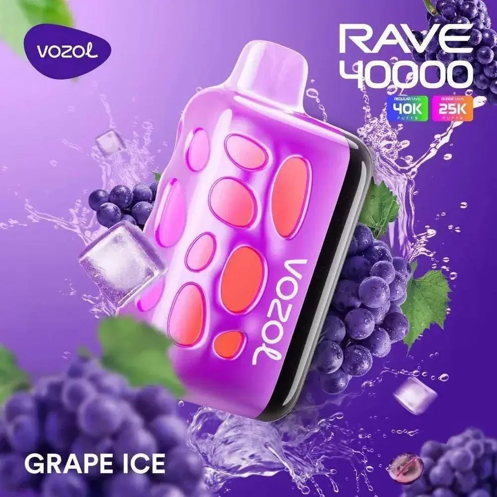Vozol RAVE 40000 – Grape Ice (5% nic)