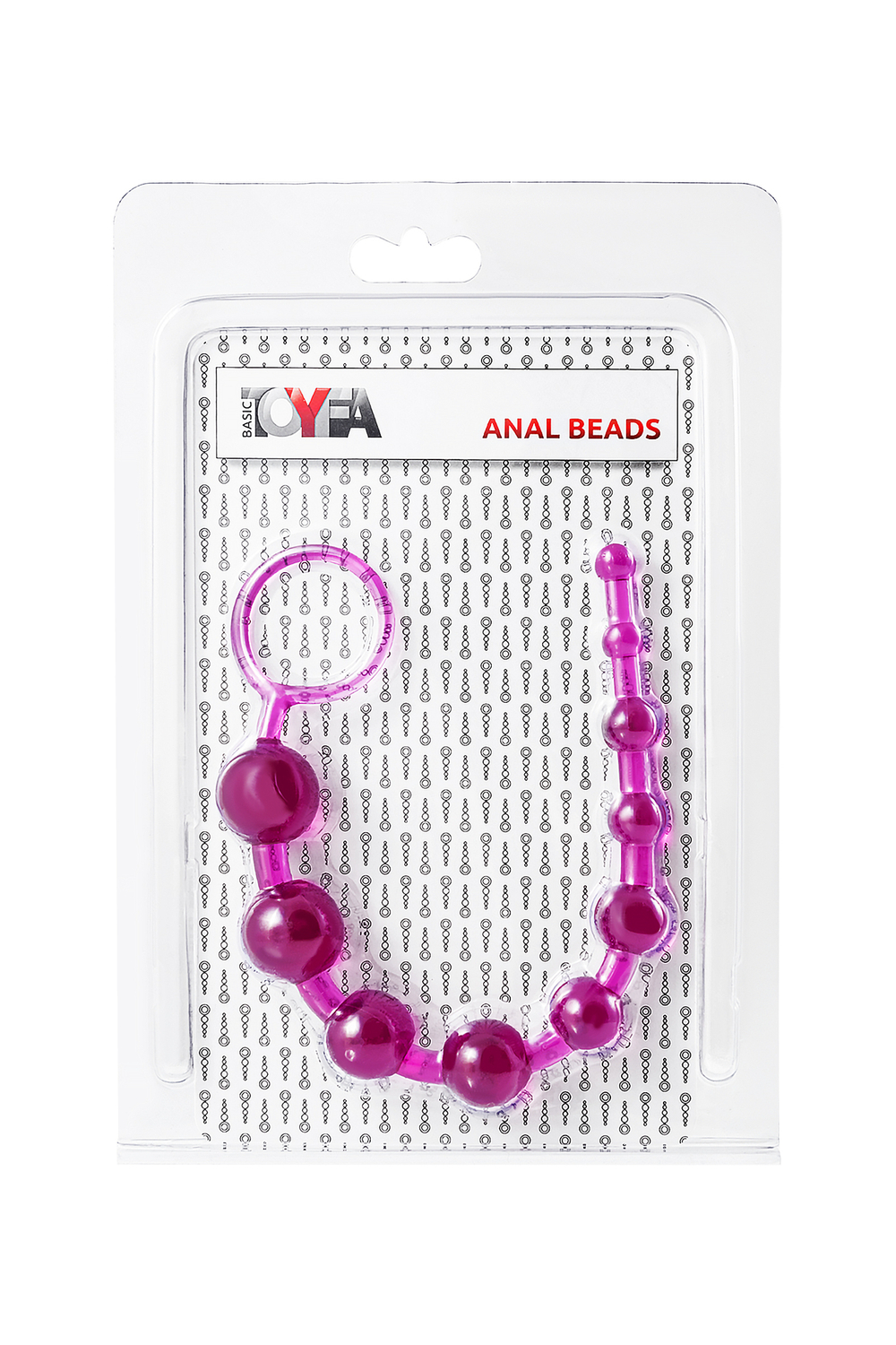 Анальная цепочка TOYFA, PVC, фиолетовый, 30 см