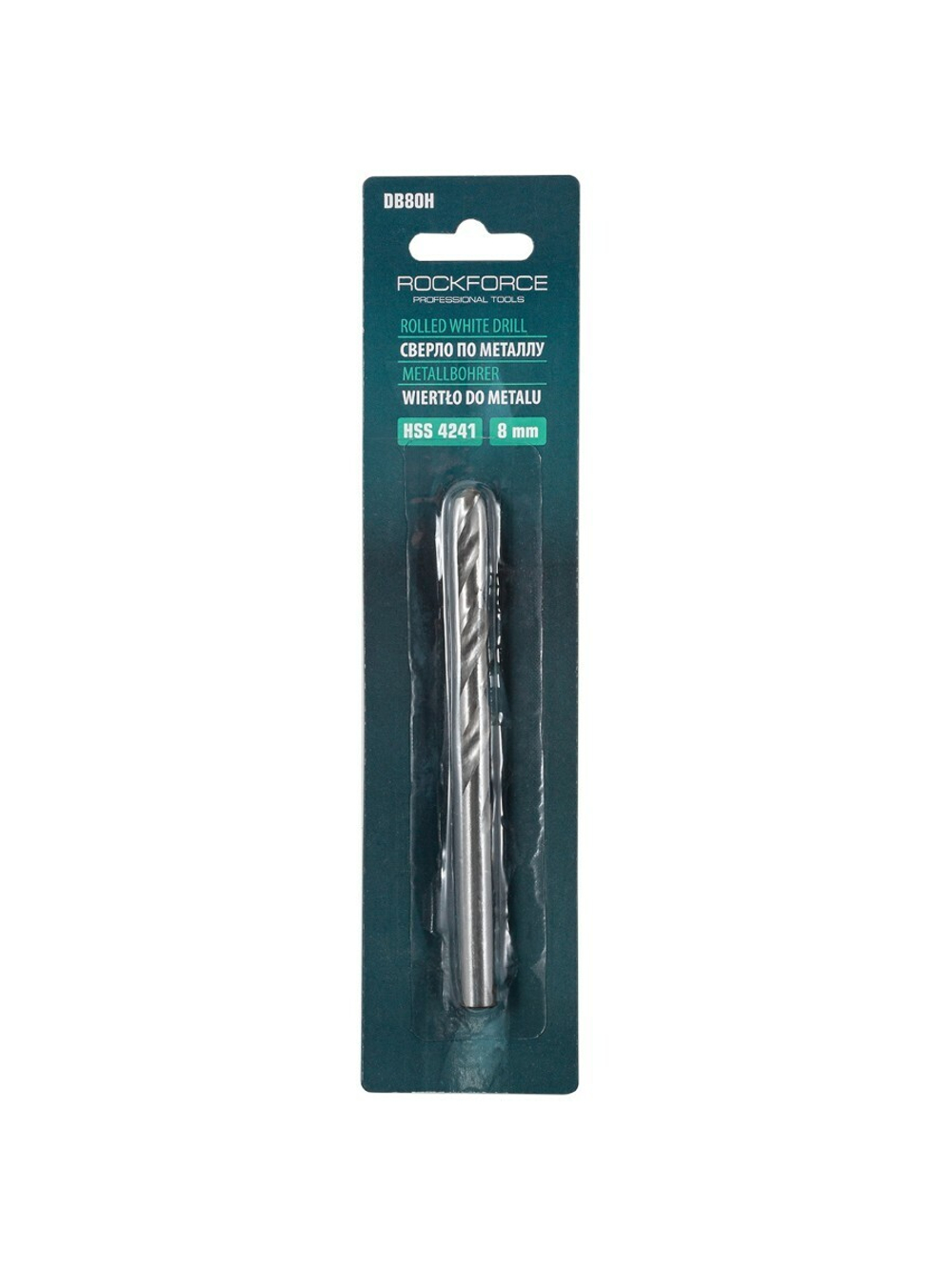 Сверло по металлу 8мм HSS, в блистере RockForce##Rock FORCE RF-DB80H