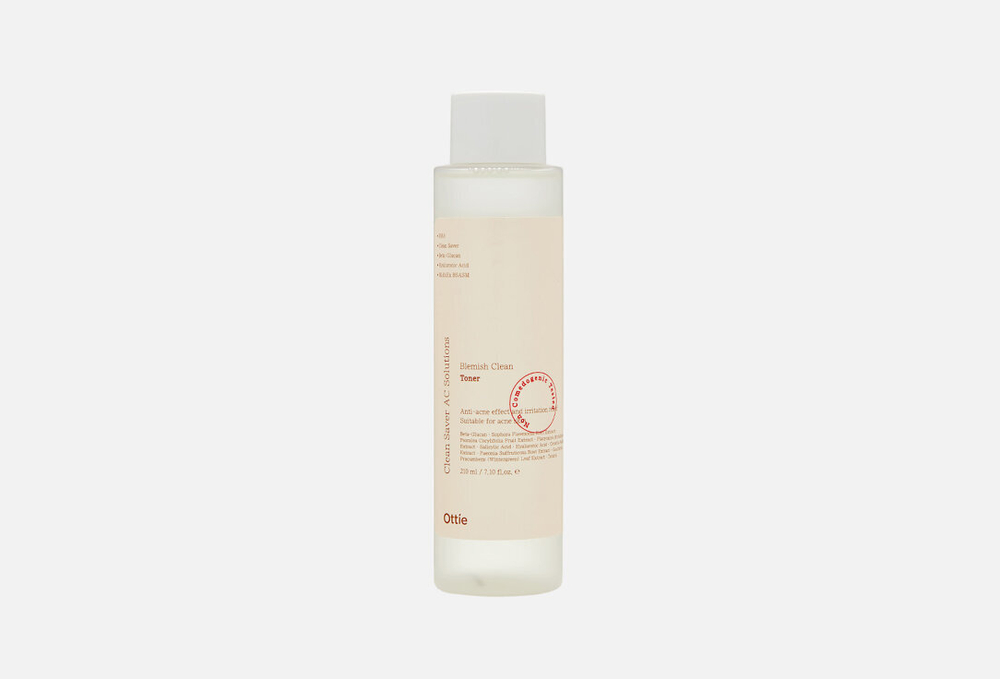 Обновляющий тонер для проблемной кожи с салициловой кислотой Ottie Blemish Clean Toner 210 мл