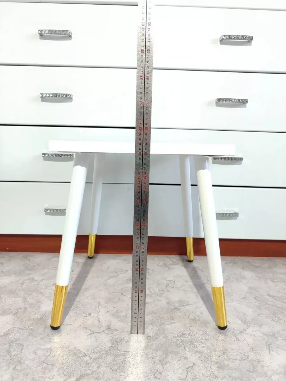 Ножки мебельные белые с золотом 400мм/4шт