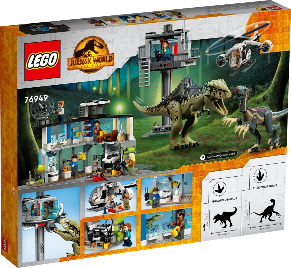 Конструктор LEGO Jurassic World 76949 Атака гигантозавра и теризинозавра