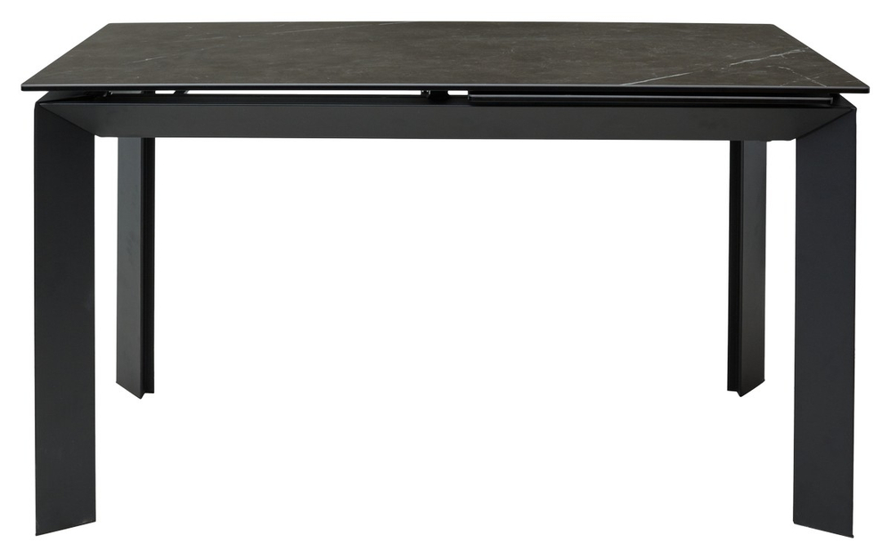 Стол CREMONA 140 KL-116 Черный мрамор матовый, итальянская керамика/ черный каркас, ®DISAUR