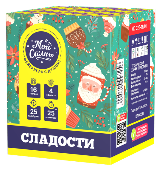 Салютная установка Сладости (16/1) JF MC25-16/01