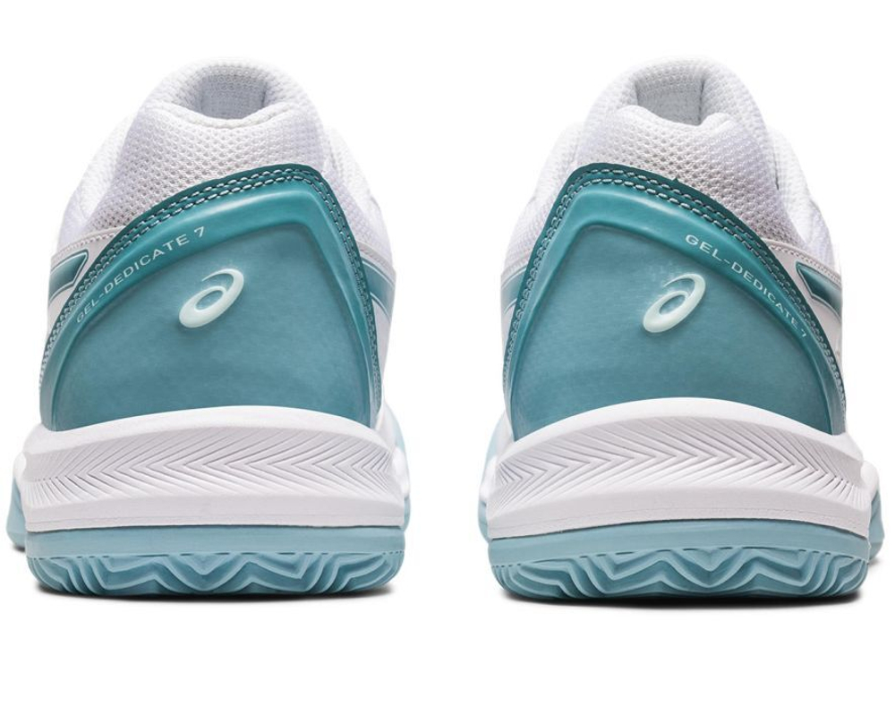 Женские Кроссовки теннисные Asics Gel-Dedicate 7 Clay - white/smoke blue