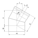 Колено угол 135° (430/0,8 мм) Ф115