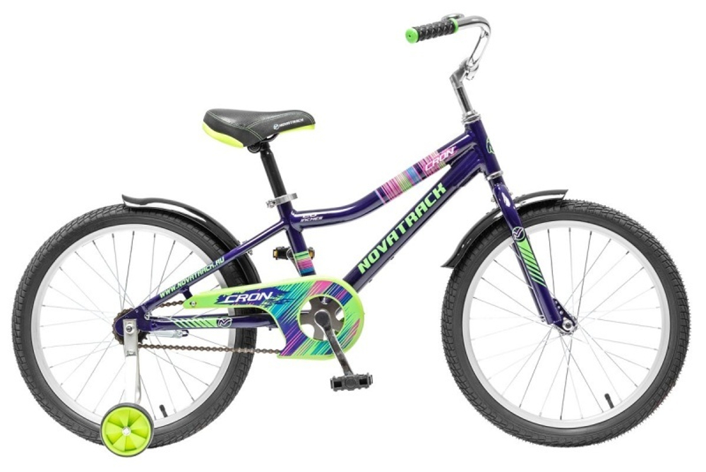 Велосипед NOVATRACK 20", CRON, бордовый, алюм.рама, тормоз нож., короткие крылья, нет багажника