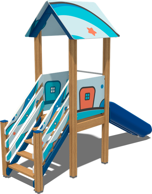 Детский городок Тверь (стойки дуб, паттерн Fairytale)