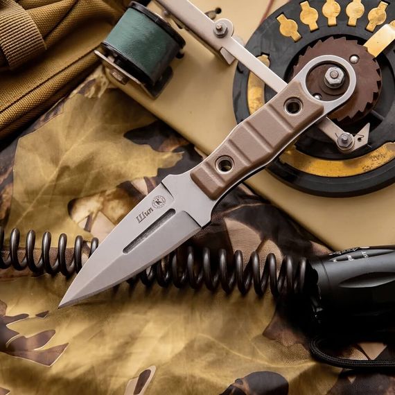 Тактический Нож ШИП AUS-8 туристический Бежевый