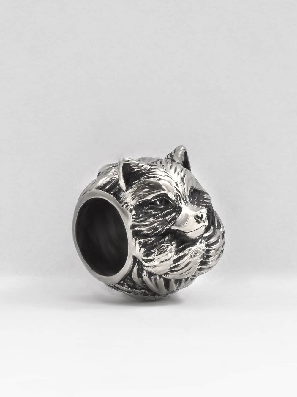 Шарм-бусина Лиса из серебра