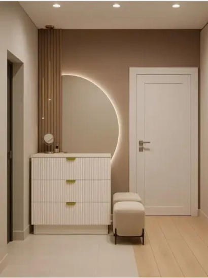 Комод деревянный бежевый с ящиками для вещей