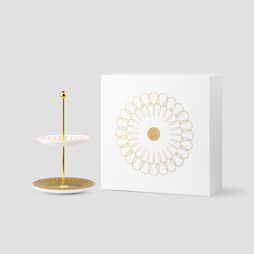 Этажерка для десертов Farforite «Нить Ариадны» в подарочной коробке