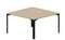 Составной стол на 2 рабочих места 138х136,6х75см (4 громмета)