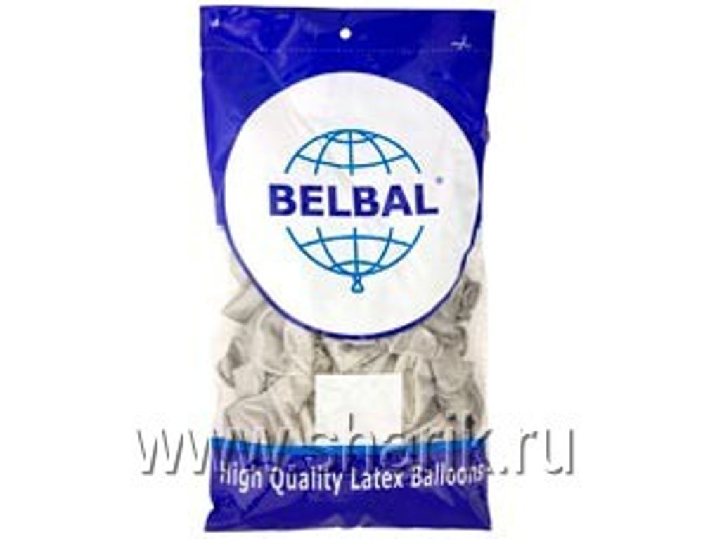 Шар (14"/36 см) Металлик Экстра Silver 061 50 шт.