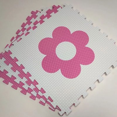 Мягкий пол "Цветочки" 500x500x10 мм 45 шор