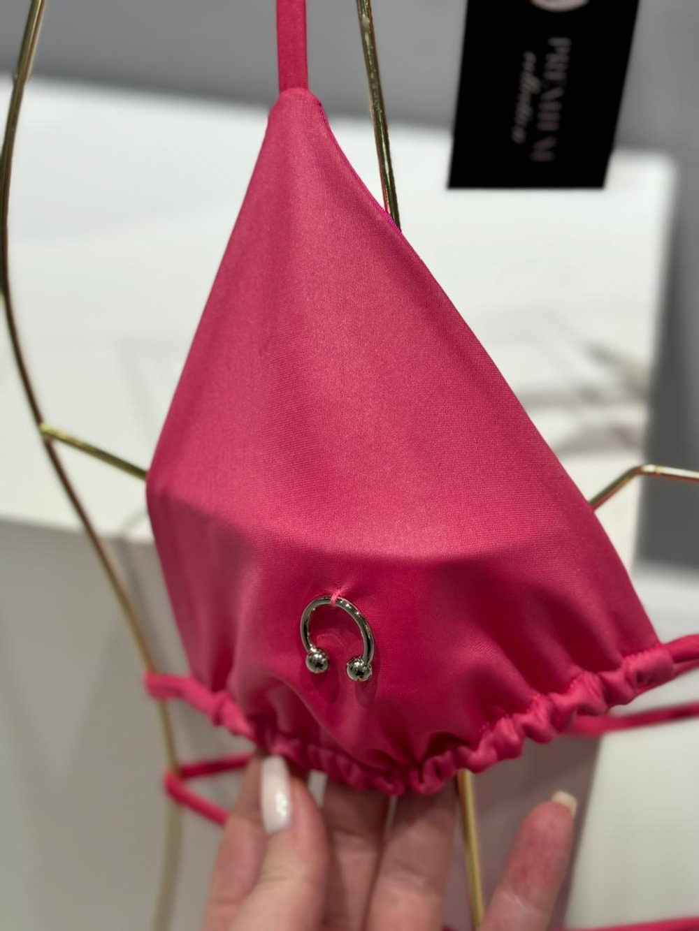 Купальник с пирсингом В розовом цвете