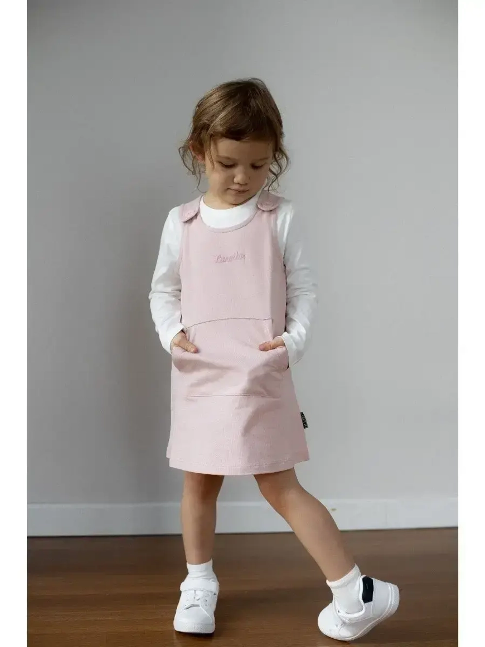 Костюм для девочки, лонгслив и сарафан