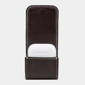 Чехол для наушников Petit из кожи теленка, темно-коричневого цвета