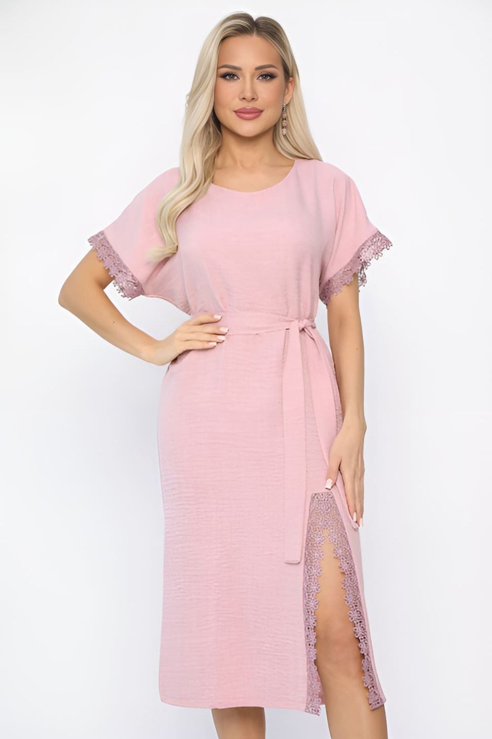 Платье Цветные кружева (пыльная роза) П13658-18М LT Collection