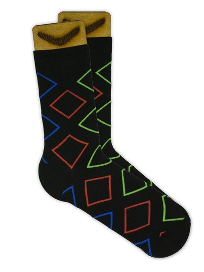 Носки BOOOMERANGS (Квадраты №047) Черный
