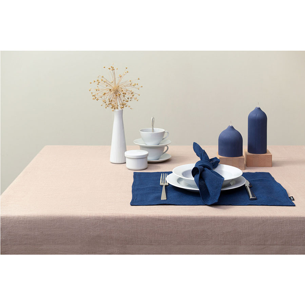 Салфетка под приборы из стираного льна синего цвета из коллекции essential, 35х45 см