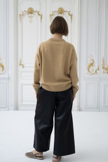 Джемпер Л.Т., 100% шерсть ягнёнка, цвет зерно.