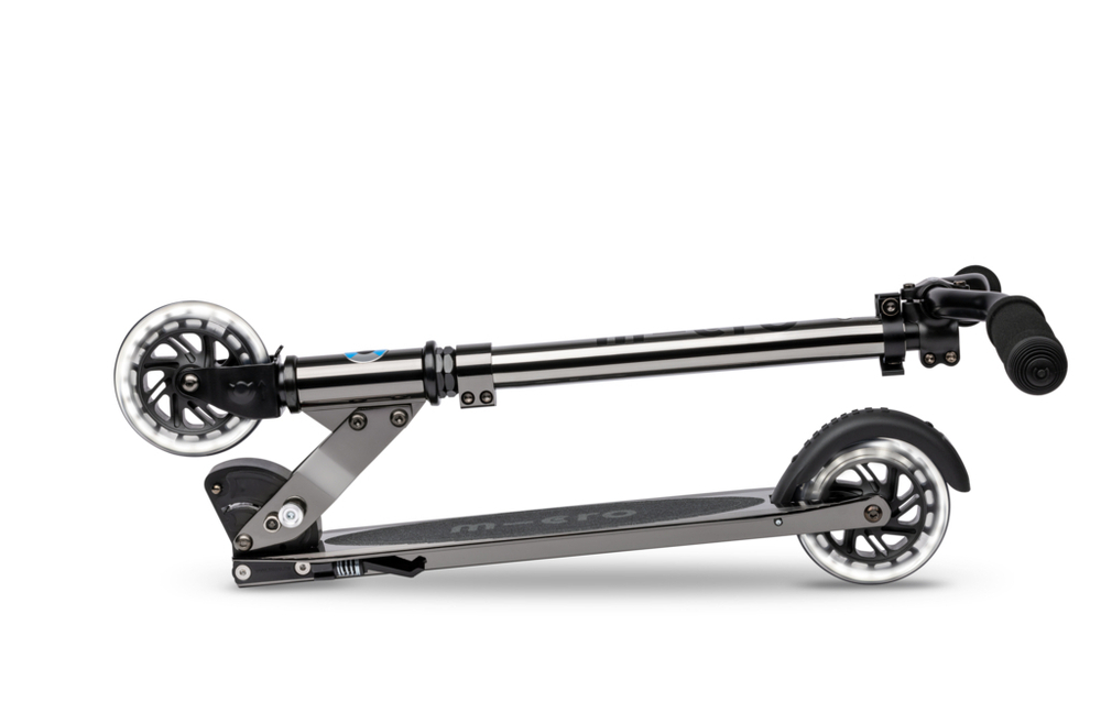 Самокат Micro Sprite LED Неохром черный