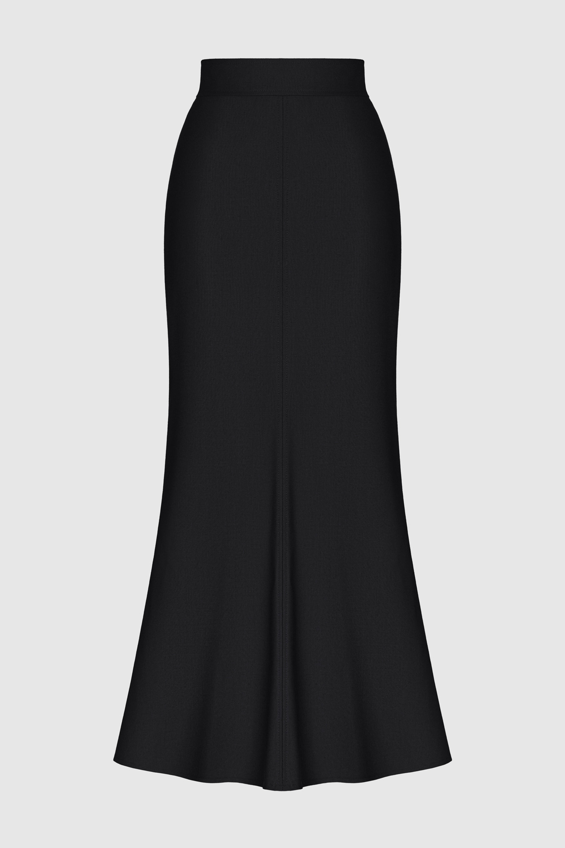 Юбка годе черная из шерсти