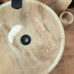 Каменная раковина из оникса Bowl Yellow Small TinLip BO-02921 (40*40*15cм) 140