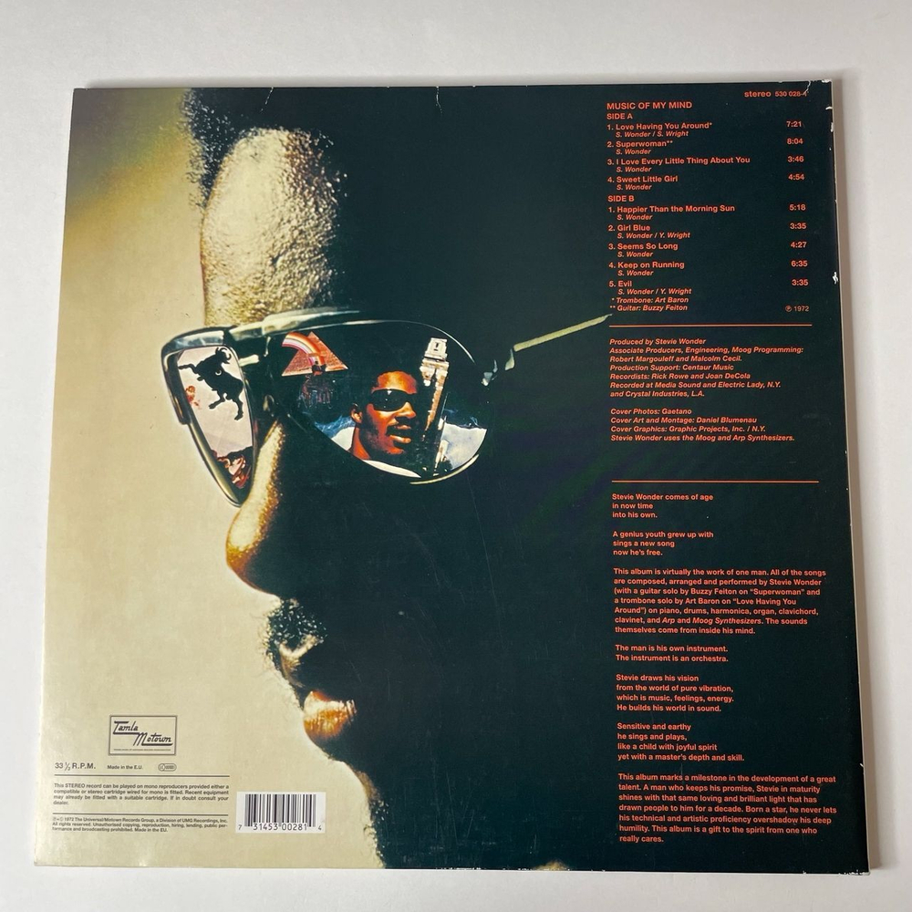 Виниловая пластинка LP Stevie Wonder Music Of My Mind (EU 2011)