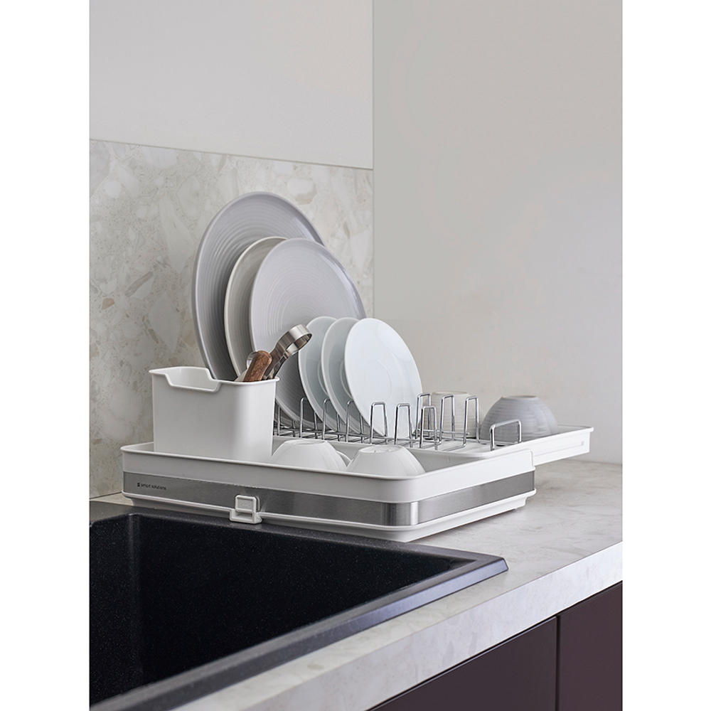 Сушилка для посуды atle раздвижная большая, белая
