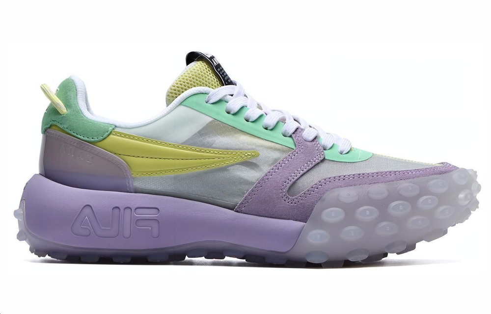 FILA Fila Gara shock absorption, non-slip, wear-resistant, breathable, low-cut daddy shoes, women's lilac purple