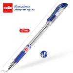 Ручка шариковая Cello "Finer" синяя, 0,5мм, грип, штрих-код