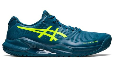 Мужские кроссовки теннисные Asics Gel-Challenger 14 - restful teal/safety yellow