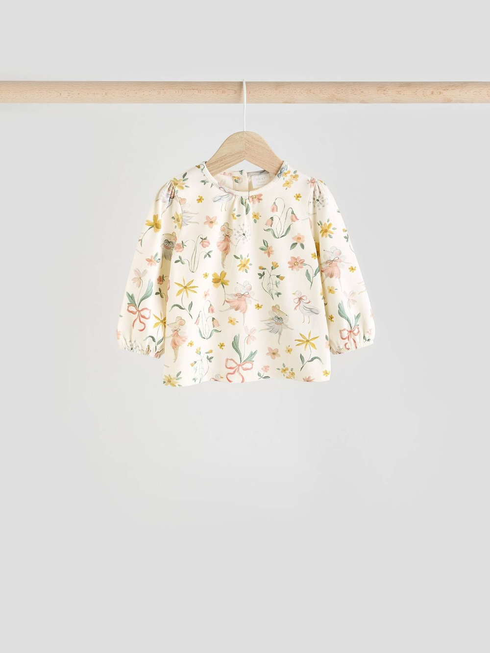 Лонгслив и легинсы в комплекте для малышей Next E67-029, 3 шт., Молочный, Розовый, Светло-желтый