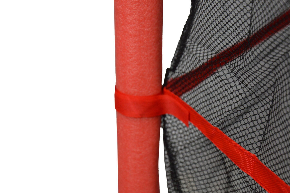 Детский батут с сеткой 140 см красный