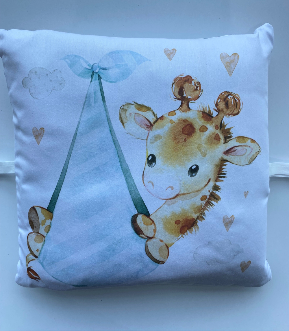 Комплект в кроватку 17 предметов "Жираф" салатовый, сатин