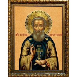 Иоанн Палестинский преподобный. Икона на холсте.